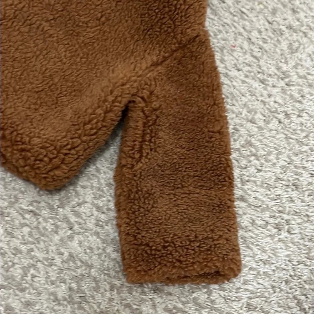 OshKosh Brown Sherpa Button Down Jacket - Size 18 months